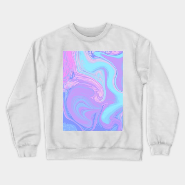 Turquoise Purple Abstract Art Crewneck Sweatshirt by NewburyBoutique